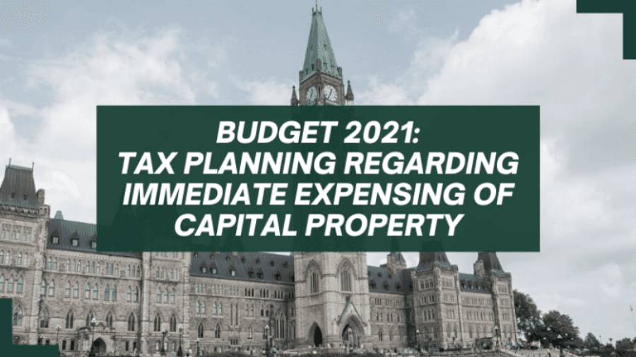 Tax Planning - Regarding Immediate Expensing of Capital Property